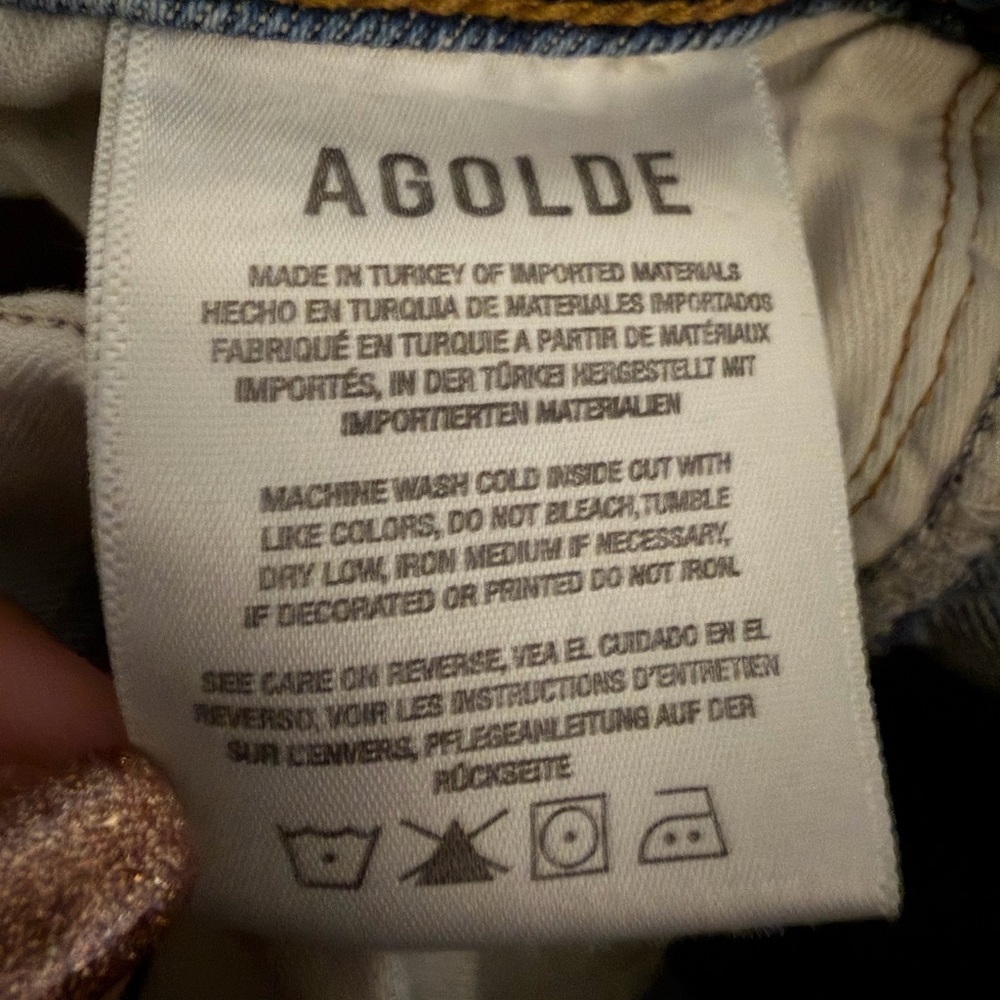 Agolde Riley High Rise Straight Crop Jeans - Frequnecy - Picture 12 of 13